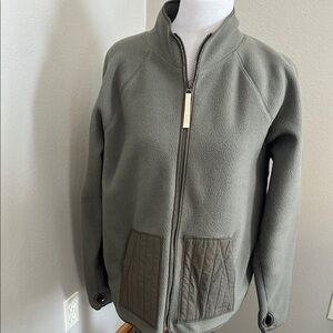 Madewell. Betterfleece zip quilted sage colored size L